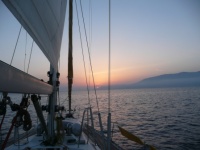 Sonnenaufgang im Golf von Patras